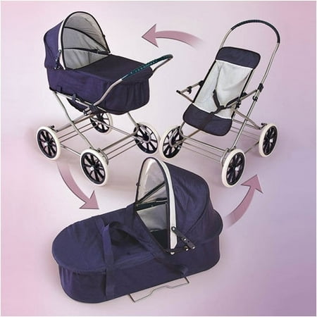 Badger Basket Just Like Mommy 3-in-1 Doll Pram Stroller