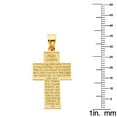 thumbnail image 2 of Precious Stars 14K Yellow Gold 1.18-inch Padre Nuestro Cross Pendant - No Chain, Pendant Only, 2 of 3