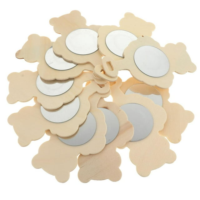 Wooden Mirror for Painting s Princess Mirror Set Mottoparty Birthday DIY Material