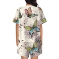 thumbnail image 3 of Picia Flying Butterflies-1 Pajamas Sets for Women Soft Short-Sleeved Pjs with Lounge Shorts Two Piece Sleepwear-X-Large, 3 of 9
