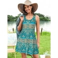thumbnail image 5 of Sociala Women Built in Bra Summer Dresses with Pockets Beach Sundress Casual Loose Sleeveless Racerback Tank Dress, 5 of 8