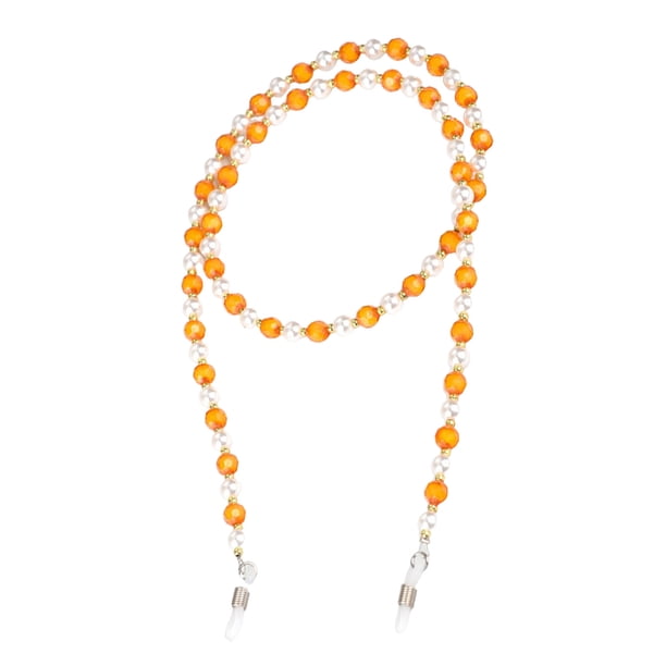 Guardurnaity Correa de cuerda para gafas, suministros decorativos elegantes, retenedor acrílico duradero, decoración ligera, accesorios para Cadenas y cordones para anteojos naranja
