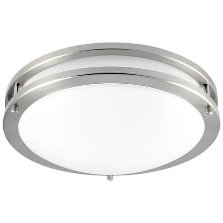 Luxrite LED Flush Mount Ceiling Light, 12 Inch, Dimmable, 4000K Cool White, 1380 Lumens, 18W Ceiling Light Fixture, Energy Star & ETL - Perfect for Kitchen, Bathroom, Entryway, and