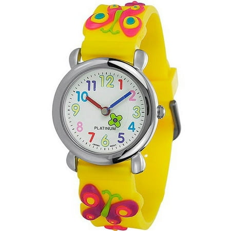 Girls' Silicone Butterfly Watch