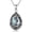 08 August-Poppy, variant on Birth Flower Necklace S925 Sterling Silver Floral Birth Teardrop Moonstone Necklaces Butterfly Floral Jewelry for Women Mom Birthday Gift