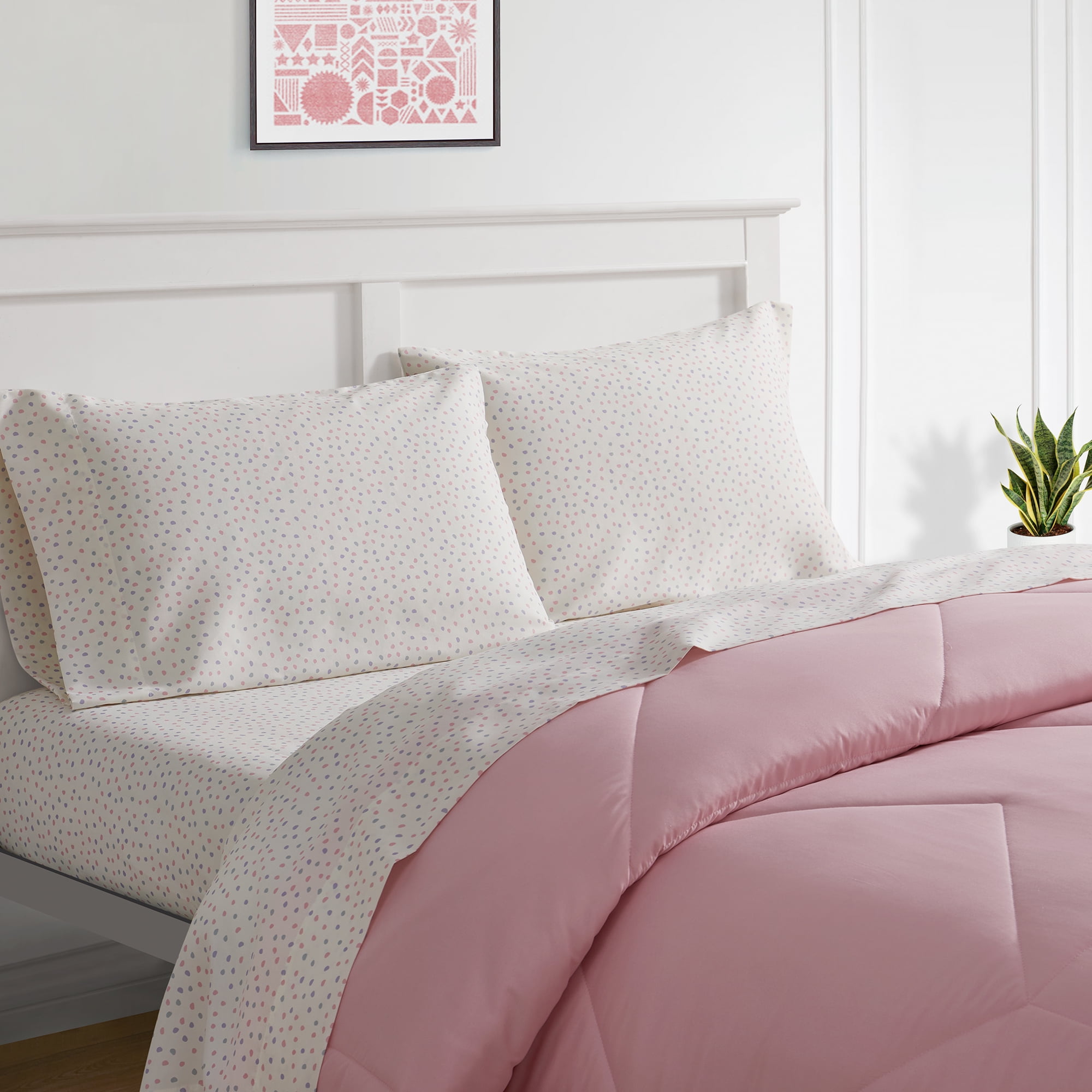Bco Home 4 Piece Cooling Bedding Set Pink Twin/XL