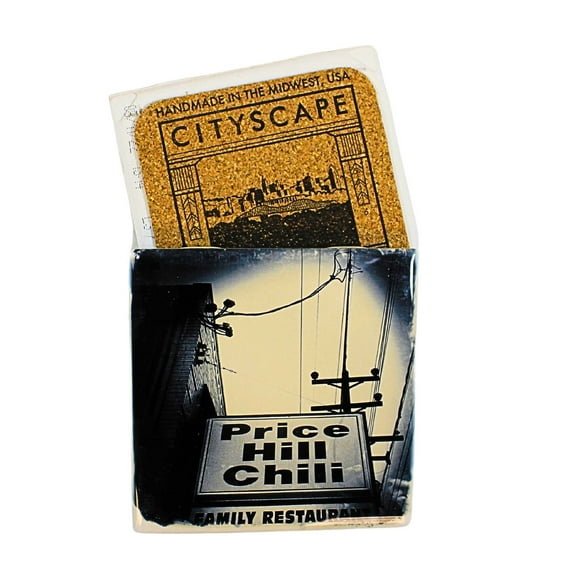 Cityscape Tiles Price Hill Chili - One Coaster 4.25 Inch, Ceramic - Family Restaurant Pricehillchili