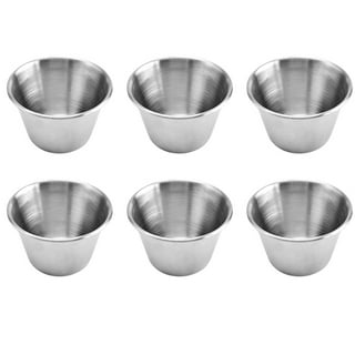 DEELLEEO 13 Pcs Stainless Steel Sauce Cups ,Stackable Metal Portion  Individual Condiment Containers Kitchen for Dipping Sauces,Safe Reusable, 