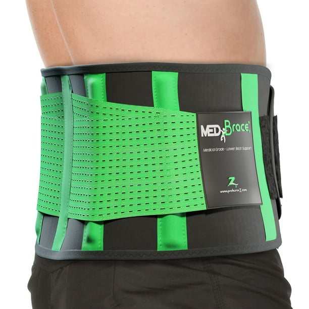 Faja de soporte lumbar MEDiBrace para aliviar el dolor lumbar inferior en hombres y mujeres. Compresión ortopédica de grado médico para ciática, escoliosis, disco o para levantar objetos en el trabajo