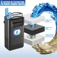 thumbnail image 3 of 222GPH 10W Turtle Tank Filter Aquarium Filter Power Adjustable 10-40 Gal. Small Internal Filter 3-Stage Waterfall Bio-Filtration Quiet Low Water Level for Freshwater Saltwater Fish Tank Easy to Clean, 3 of 8