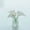 Three Flowers + Vase, variant on Mini Handmade Glass Calla Lily Vase Set - Pure White Artificial Flower Bouquet for Desktop, Car & Home Decor