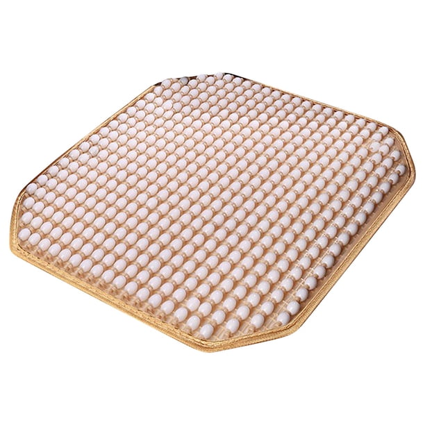 Xihbxyly Cojín de Verano con Cuentas Frescas, Transpirable, Cómodo y Refrescante, para Silla de Oficina o de Coche, para Uso Doméstico, Fácil de Instalar, Cuadrado, 42 X 42 X 1,5 Cm.