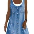 thumbnail image 2 of DYMADE Women Imitation Denim Sleeveless Dress, 2 of 2