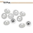 thumbnail image 3 of Uxcell 10pcs 40L Silver Faux Pearl Buttons 25mm 1" Plastic Round Sewing Button Replacement Craft Fastener for Coats Clothing DIY Decoration Crafts #6, 3 of 7