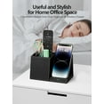 thumbnail image 4 of Desk Supplies Organizer, Multi-Functional Pencil Pen Holder with Wireless Charger, Desktop Stationery Organizer, Home Office Supply Storage Box Caddy (Black), 4 of 4