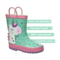 thumbnail image 6 of CoXist Kid's Waterproof Rain Boots with Easy Pull Handles for Boys & Girls in Pink Unicorn Size 6 (Toddler), 6 of 7
