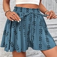 thumbnail image 5 of Boho Shorts for Womens Flowy Shorts Casual High Waist Drawstring Print Summer Beach Shorts Skirt with Elastic Waist Beach Pants, 5 of 5