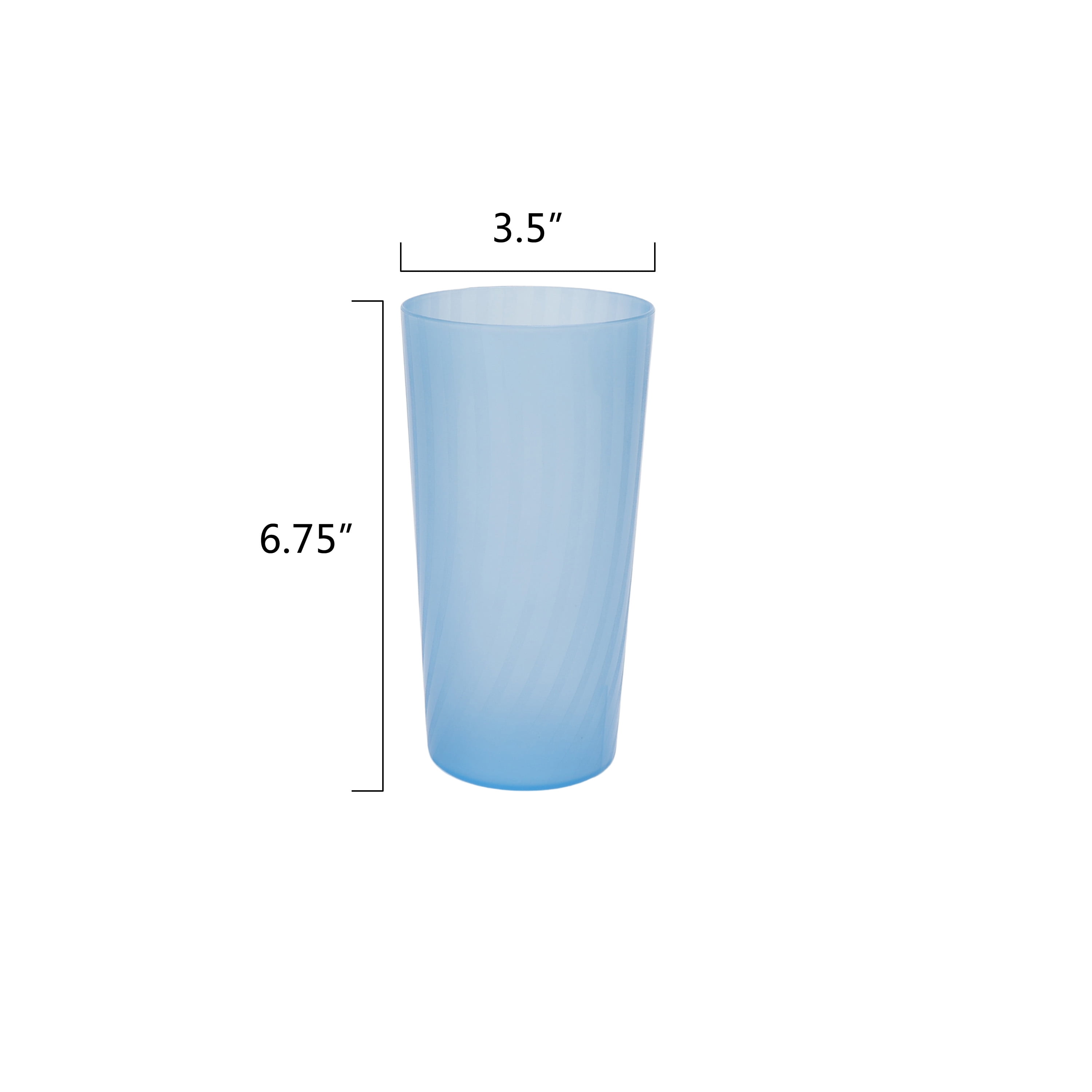 Mainstays - Blue Round Plastic Swirl Pattern Tumbler, 26-Ounce
