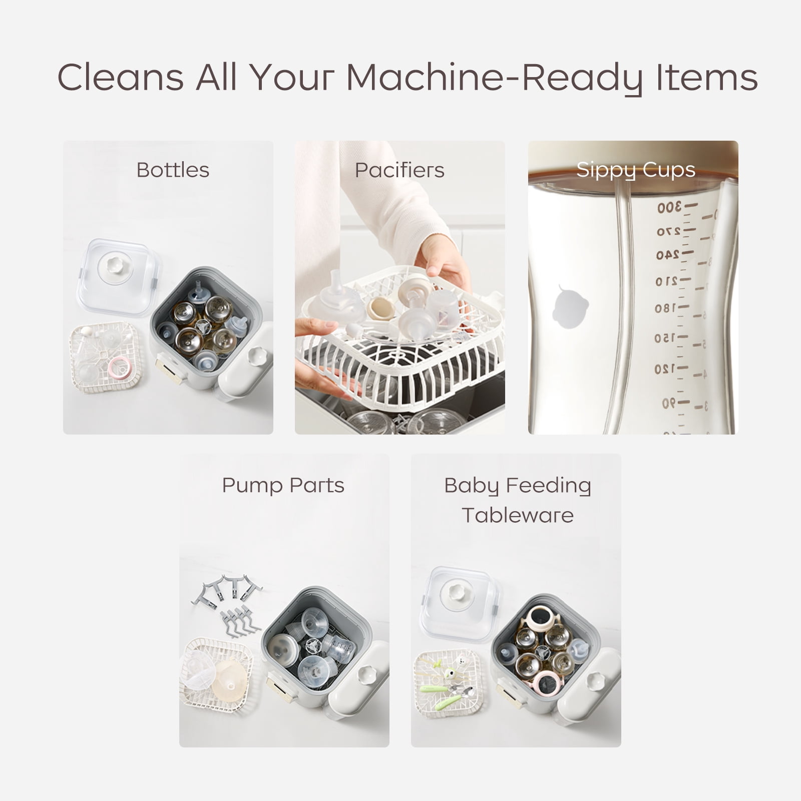 Bc Babycare Clarvion Bottle Washer Detergent Tablets for Baby Bottle Washers 4 Boxes, 480 Pcs