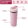 thumbnail image 2 of Built 20 oz Dusty Rose Insulated Stainless Steel Tumbler with Glass Interior, 2 of 15
