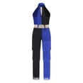thumbnail image 4 of Hansber Kids Girls Sequins Fringe Tassel Jumpsuit Latin Jazz Dance Bodysuit for Ballroom Rumba Tango Salsa Blue 16, 4 of 7