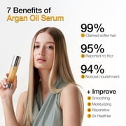 GK Hair Keratin Argan Oil Hair Serum, Hydrating and Smoothing, 0.34 fl oz