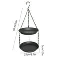 thumbnail image 3 of AZXY 2- Tier Bird Feeder, Hanging Bird Feeder, Bird Seed Feeder for Outdoor, Platform Feeders for Outside Garden Yard, Open Platform Design for Easy Feeding, Easy to Fill Wild Bird Feeders, 3 of 5