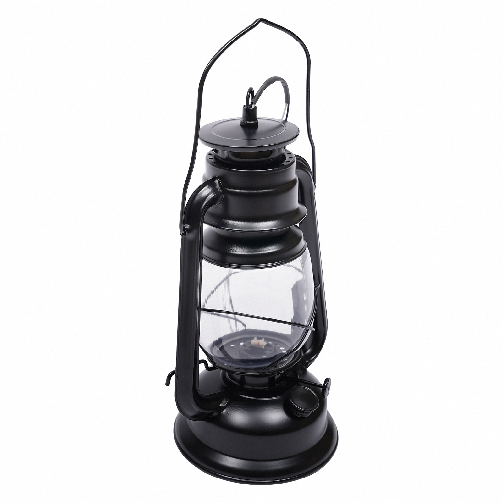 Dwellnix Black Kerosene Lamp, Farmhouse Exterior Light With Plastic Shade, Dimmable E27 Bulb Compatible For Gate & Yard Lighting