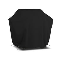 COVERS&ALL BBQ Grill Cover, 18 Oz Heavy Duty Waterproof UV & Weather Resistant, Outdoor Cover with Air Vents & Drawstrings (50” Inches, Black)