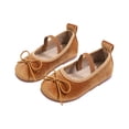 thumbnail image 4 of LYHaoo Girls Ballet Flats With Bow Summer Casual Dress Shoes for Party School Wedding,Gold,Sizes 6.5(5.31") Toddler, 4 of 7