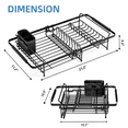 thumbnail image 4 of KK KINGRACK Dish Drying Rack , Expandable Metal Dish Rack, Rustproof Dish Drainer for Kitchen Counter, Black, 4 of 8
