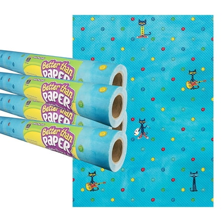 UPC: 0882319020326 | Teacher Created Resources Pete the Cat Better Than Paper Bulletin Board Roll 4 x 12 Pack of 4