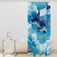 thumbnail image 2 of Dolphin Waterproof Bathroom Curtain Set with Hooks - Printed Shower Curtain Set for Bathroom Decoration, 2 of 5