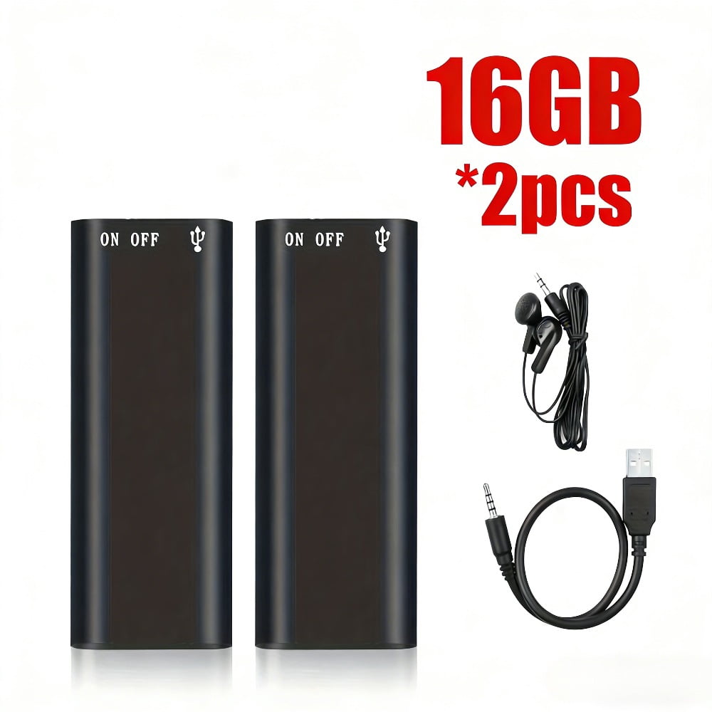 Mini Voice Recorder: 8-Hour Continuous & Voice-Activated Recording for Lectures, Conferences, Business Meetings, Includes Headphones & USB Cable