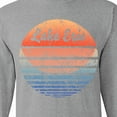 thumbnail image 4 of Inktastic Lake Erie Distressed Retro Sunset Long Sleeve T-Shirt, 4 of 5
