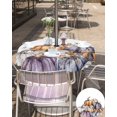 thumbnail image 5 of Fall Watercolor Pumpkins Thanksgiving Round Tablecloth with Zipper,Waterproof Table Cloth with Umbrella Hole Patio Tablecloths for Outdoor Tables,Farm Harvest Washable Spillproof Table Cover, 5 of 6