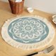 thumbnail image 3 of Placemat Cotton Polyester Round Soft Comfortable Woven Placemat with Tassels for Kitchen Decor A S, 3 of 4