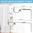 thumbnail image 5 of ColourTree Silver 4 Pack Adjustable Curtain Rod Bracket,Wall Bracket for Mount,Metal Curtain Rod Wall Bracket , Durable and Stable, 5 of 7