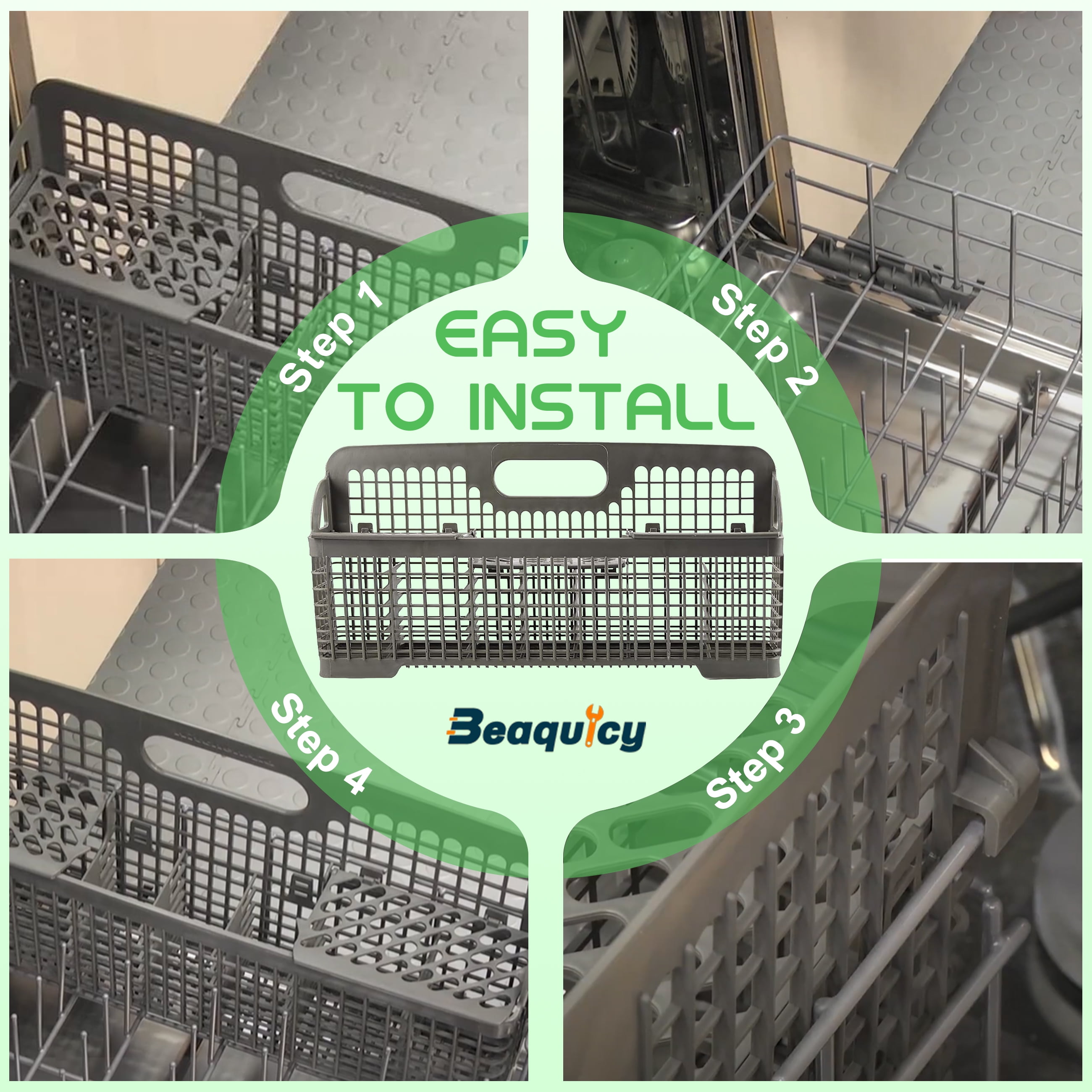 Beaquicy Dishwasher Silverware Basket Replacement for Whirlpool WP8531233