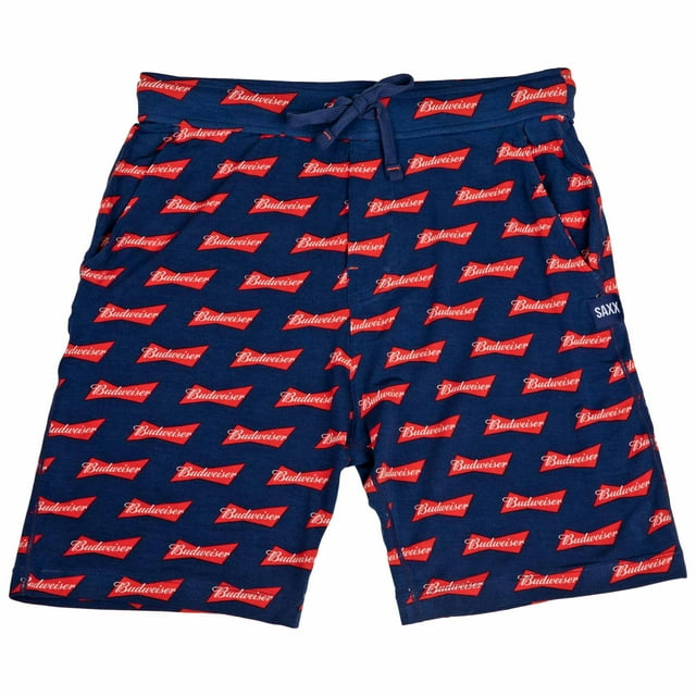 Budweiser Beer Bowtie Logo SAXX Sleep Shorts-Large (36-38)