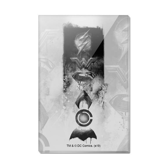 Justice League Justice League Emblems Rectangle Acrylic Fridge Refrigerator Magnet