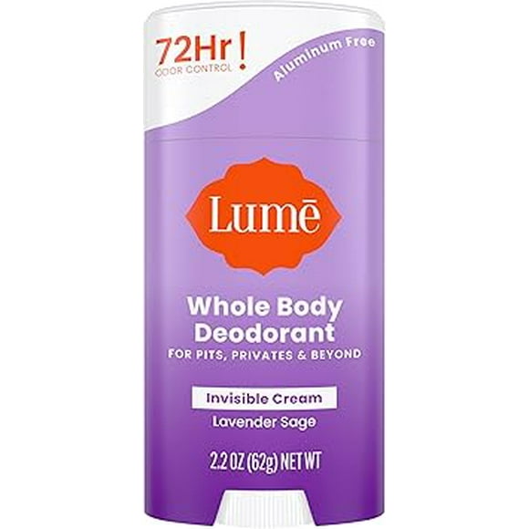 Pure Lume Natural Deodorant - Underarms and Private Parts 2.2 Ounce Stick (Lavender Sage)
