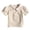 Z-beige, variant on LNMQLPDBS Toddler Girl Short Sleeve Ruffle Edge Print Crewneck T-Shirts Cute Puff Sleeve Pleated Front Tops Summer Blouse for Beach Party Vacation Pink 4-5 Years