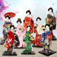 thumbnail image 3 of Figura humana de 12 pulgadas, figura de geisha, muñeca de kimono de seda, adornos de estilo de boda para restaurante, regalos decorativos de escritorio, 3 of 6