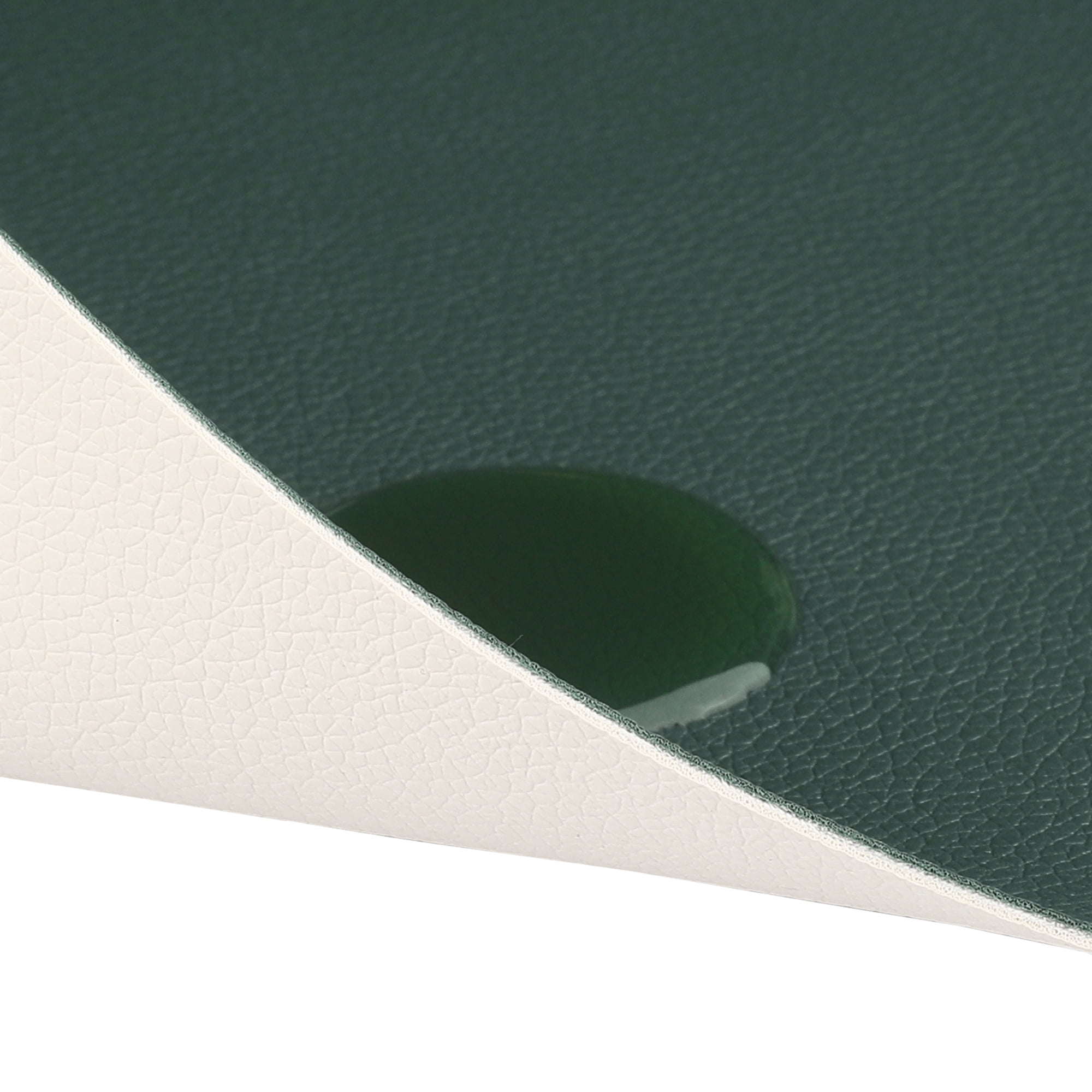 Unique Bargains Placemats Set of 2, Faux Leather Easy to Clean Table Mats Place Mats Green Beige 17x12 inch