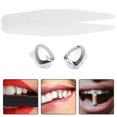thumbnail image 1 of QUTETN Stylish Copper Silver Tooth Caps for Party with Easy Maintenance and Versatile Use 2 pcs, 1 of 8