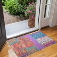 thumbnail image 2 of Colorful Pioneer Flower Patchwork Door Rugs,Washable Non Slip Door Mats Indoor,Decorative Door Mats,Entry Mat Indoor for Entrance,Bedroom,Kitchen,Bathroom,17"x30", 2 of 6