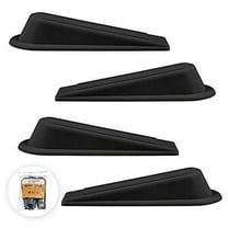 FASTENER TREE 4 Pack Black Door Stop Wedges, 1"H x 4.7"L x 1"W