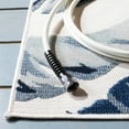 thumbnail image 3 of SAFAVIEH Cabana Rosario Botanical Indoor/Outdoor Area Rug, Ivory/Navy, 5'1" x 7'6", 3 of 6