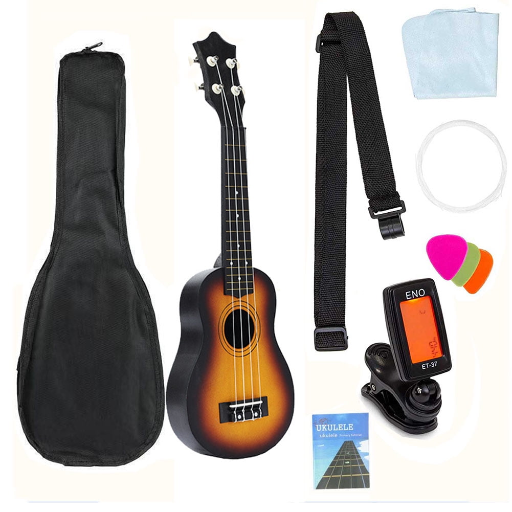 21 Inch Soprano Ukulele Hawaii Guitar Bag Padded Bag+Nylon Strings for Beginner Music Lover Gift 